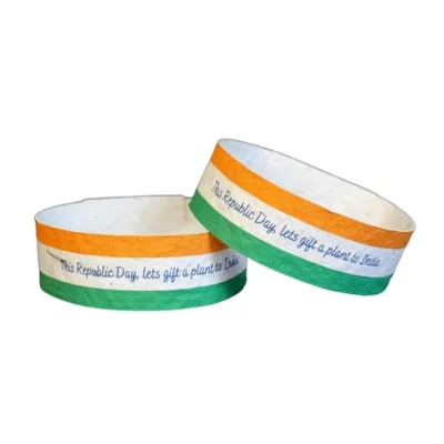 Buy Tri Colour Plantable Wristband in bulk for Corporate Gifting | Corporate Gyft