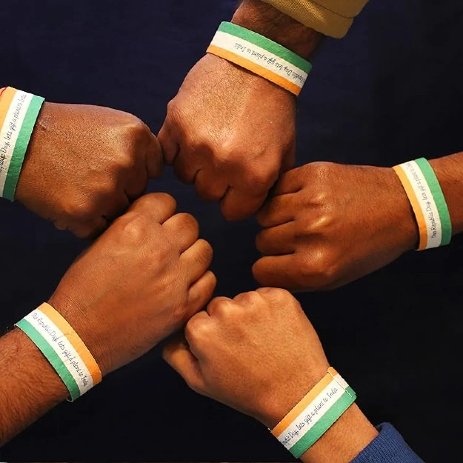 Tri Colour Plantable Wristband Buy Tri Colour Plantable Wristband in bulk for Corporate Gifting | Corporate Gyft