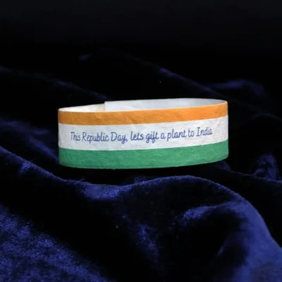Buy Tri Colour Plantable Wristband in bulk for Corporate Gifting | Corporate Gyft