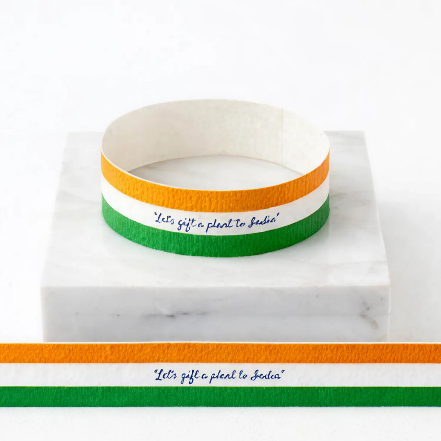Tri Colour Plantable Wristband Buy Tri Colour Plantable Wristband in bulk for Corporate Gifting | Corporate Gyft