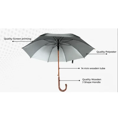 Buy 23 Inch 8 Wooden Heritage Umbrella in bulk for Corporate Gifting | Corporate Gyft