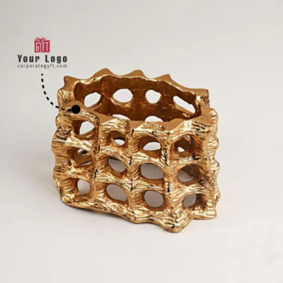 Buy Bone Structure Pen Holder - Gold in bulk for Corporate Gifting | Corporate Gyft
