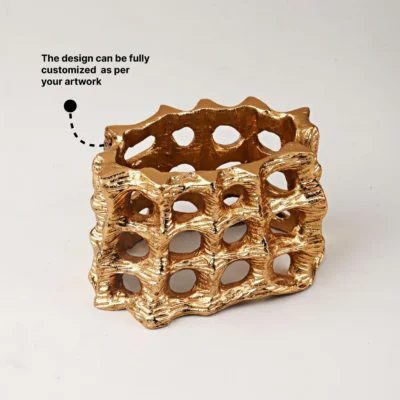 Buy Bone Structure Pen Holder - Gold in bulk for Corporate Gifting | Corporate Gyft