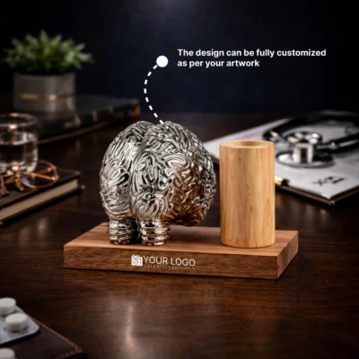 Buy NeuroDesk Insight Sculpture - Silver in bulk for Corporate Gifting | Corporate Gyft