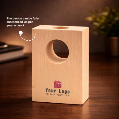 Buy Wooden Desk Vase Organizer in bulk for Corporate Gifting | Corporate Gyft