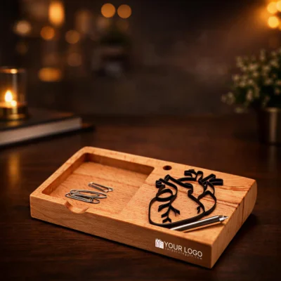 Buy Wooden Desk Mobile Stand in bulk for Corporate Gifting | Corporate Gyft