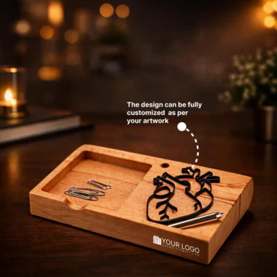 Buy Wooden Desk Mobile Stand in bulk for Corporate Gifting | Corporate Gyft