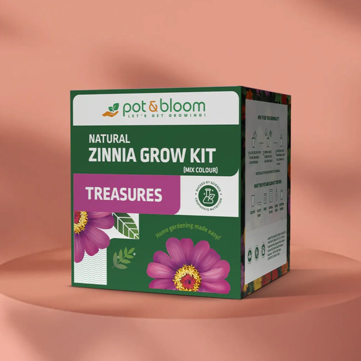 Treasures Vibrant Zinnia Kit Buy Treasures Vibrant Zinnia Kit in bulk for Corporate Gifting | Corporate Gyft