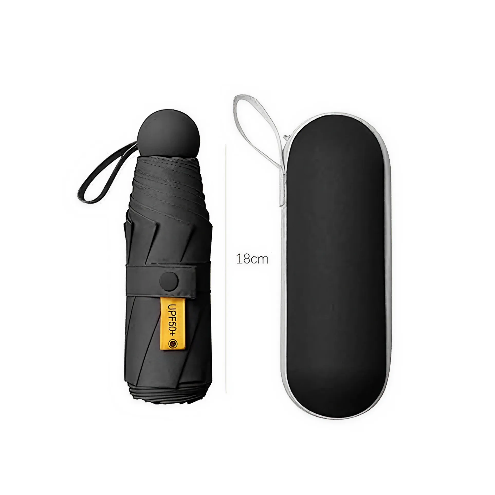 Capsule Mini Umbrella - Black Buy Capsule Mini Umbrella - Black in bulk for Corporate Gifting | Corporate Gyft