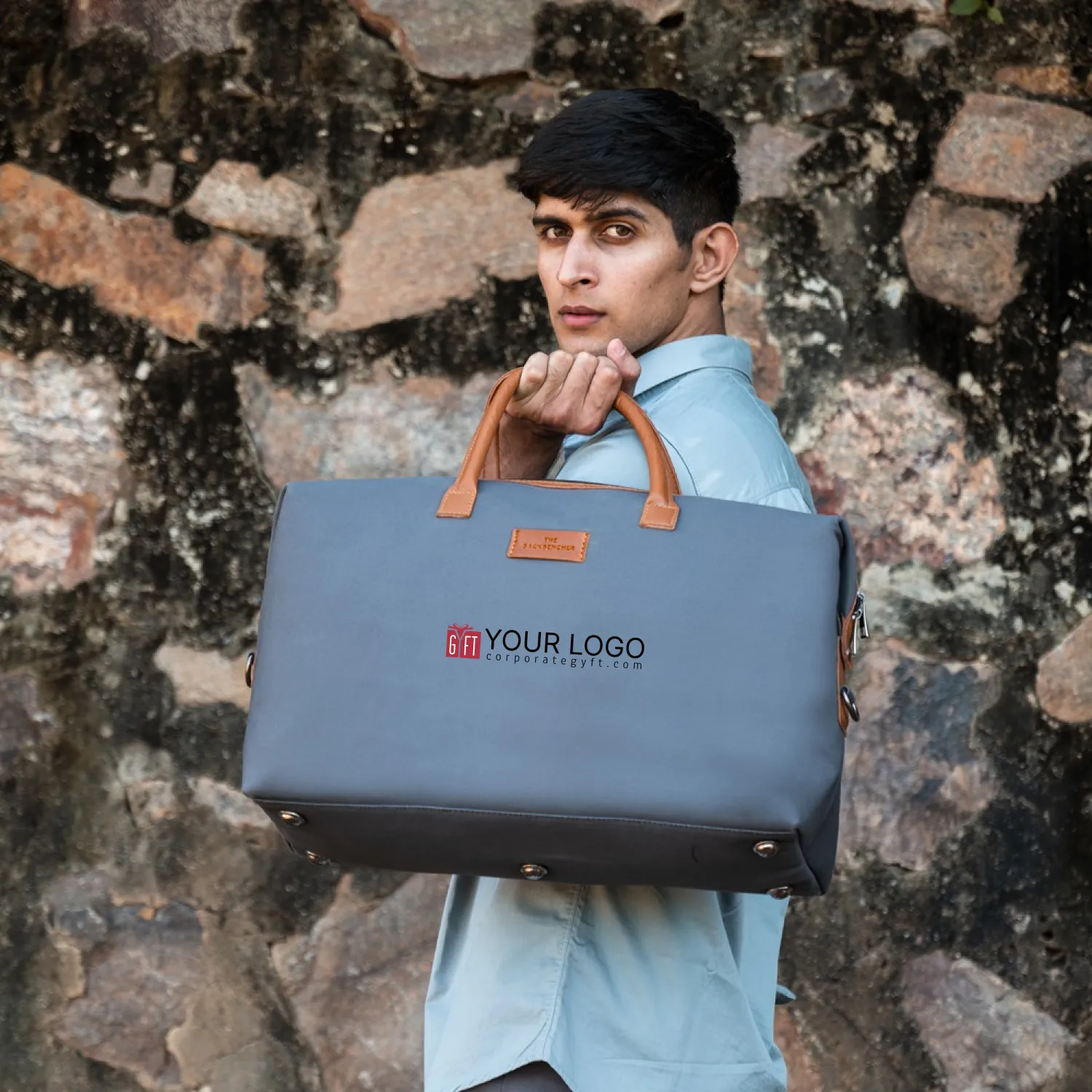 Dexter Duffle Bag - Grey Buy Dexter Duffle Bag - Grey in bulk for Corporate Gifting | Corporate Gyft