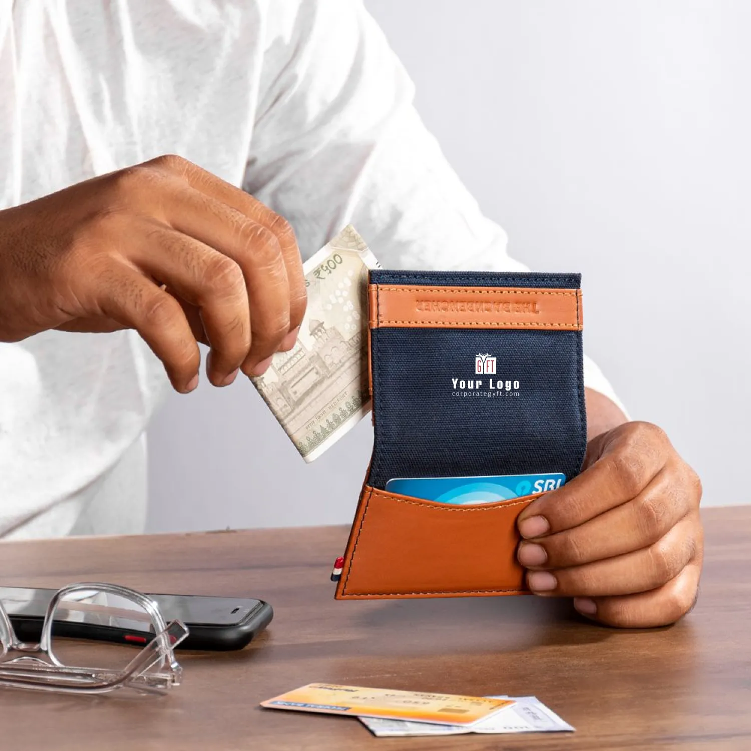 Stylish Frankfurt Wallet - Blue Buy Stylish Frankfurt Wallet - Blue in bulk for Corporate Gifting | Corporate Gyft