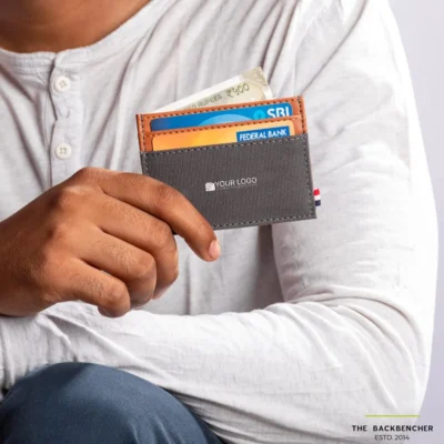 Buy Houston Card Wallet - Grey in bulk for Corporate Gifting | Corporate Gyft