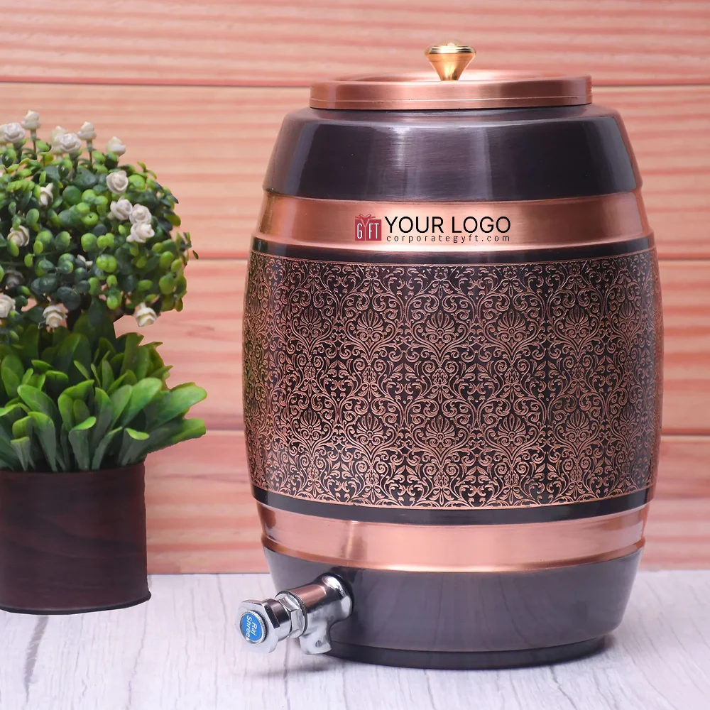 Antique Barel Matka Copper Dispenser Buy Antique Barel Matka Copper Dispenser in bulk for Corporate Gifting | Corporate Gyft