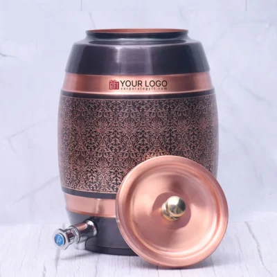 Buy Antique Barel Matka Copper Dispenser in bulk for Corporate Gifting | Corporate Gyft