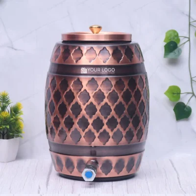 Buy Barel Matka Antique Cane Dispenser in bulk for Corporate Gifting | Corporate Gyft