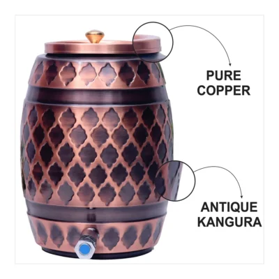 Buy Barel Matka Antique Cane Dispenser in bulk for Corporate Gifting | Corporate Gyft