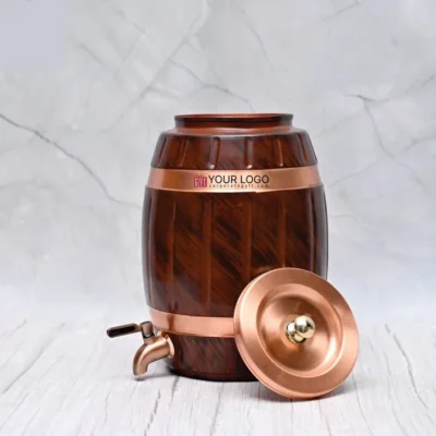 Buy Barel Matka Antique Wood Dispenser in bulk for Corporate Gifting | Corporate Gyft