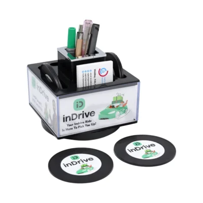 Buy Pen Stand with Card Holder and Coasters in bulk for Corporate Gifting | Corporate Gyft
