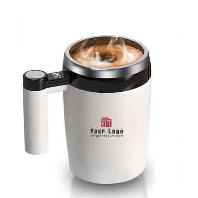 Buy Cognivox Smart LCD Self Mixing Mug - White in bulk for Corporate Gifting | Corporate Gyft