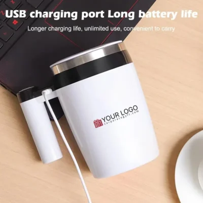 Buy Cognivox Smart LCD Self Mixing Mug - White in bulk for Corporate Gifting | Corporate Gyft