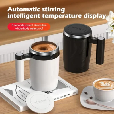 Buy Cognivox Smart LCD Self Mixing Mug - Black in bulk for Corporate Gifting | Corporate Gyft