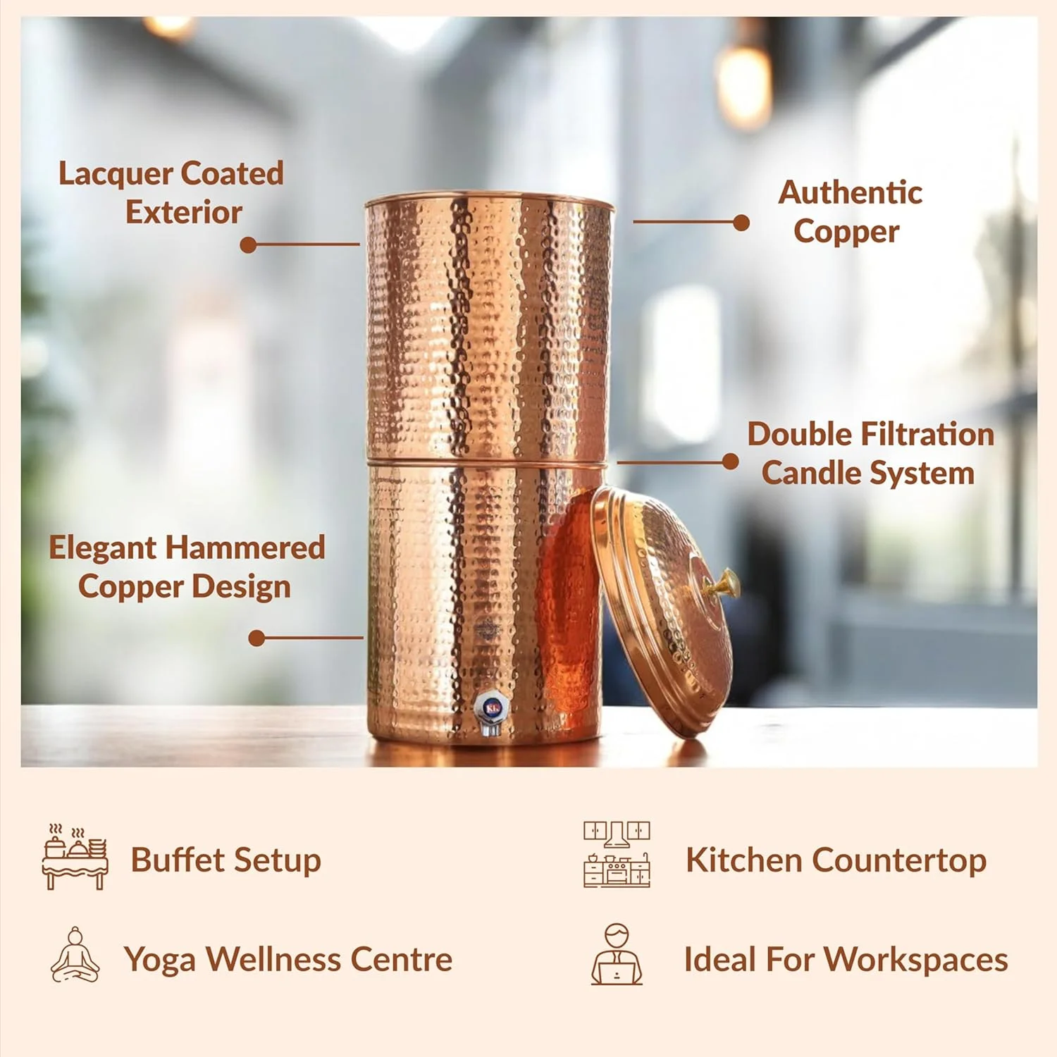 Copper Water Filter Dispenser Buy Copper Water Filter Dispenser in bulk for Corporate Gifting | Corporate Gyft