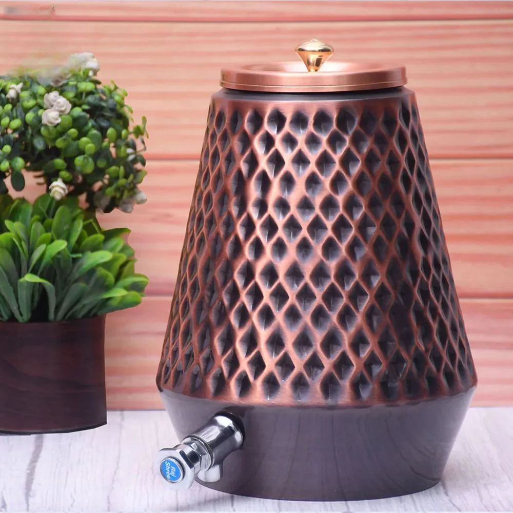 Elegant Matka Antique Diamond Dispenser Buy Elegant Matka Antique Diamond Dispenser in bulk for Corporate Gifting | Corporate Gyft