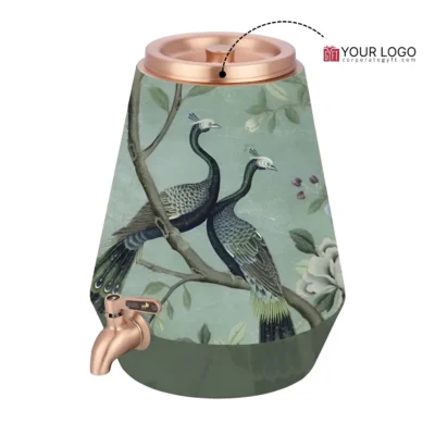 Buy Elegance Enamel Coated Copper Matka in bulk for Corporate Gifting | Corporate Gyft