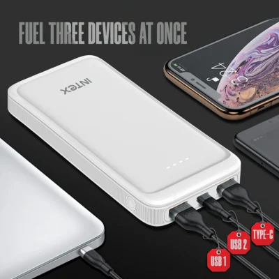 Buy Intex Strong Blaze 10K Power Bank - White in bulk for Corporate Gifting | Corporate Gyft