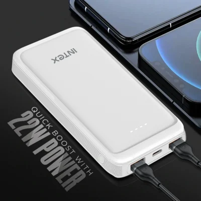 Buy Intex Strong Blaze 10K Power Bank - White in bulk for Corporate Gifting | Corporate Gyft
