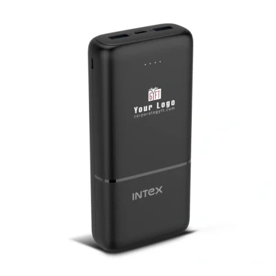Buy Intex Blaze 20K Poly Power Bank - Black in bulk for Corporate Gifting | Corporate Gyft