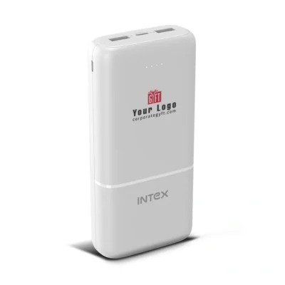 Buy Intex Blaze 20K Poly Power Bank - White in bulk for Corporate Gifting | Corporate Gyft