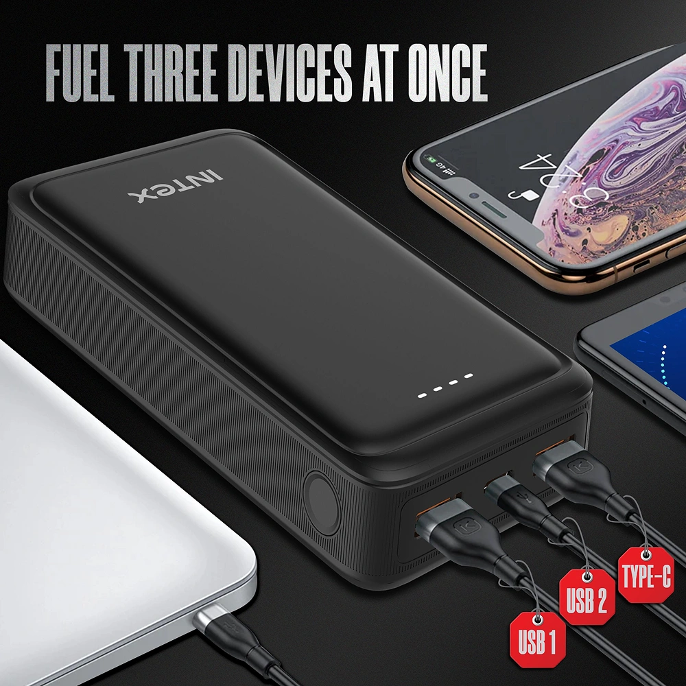 Intex Strong Blaze QC PD 20K Powerbank - Black Buy Intex Strong Blaze QC PD 20K Powerbank - Black in bulk for Corporate Gifting | Corporate Gyft