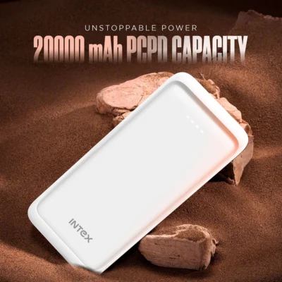 Buy Intex Strong Blaze QC PD 20K Powerbank - White in bulk for Corporate Gifting | Corporate Gyft