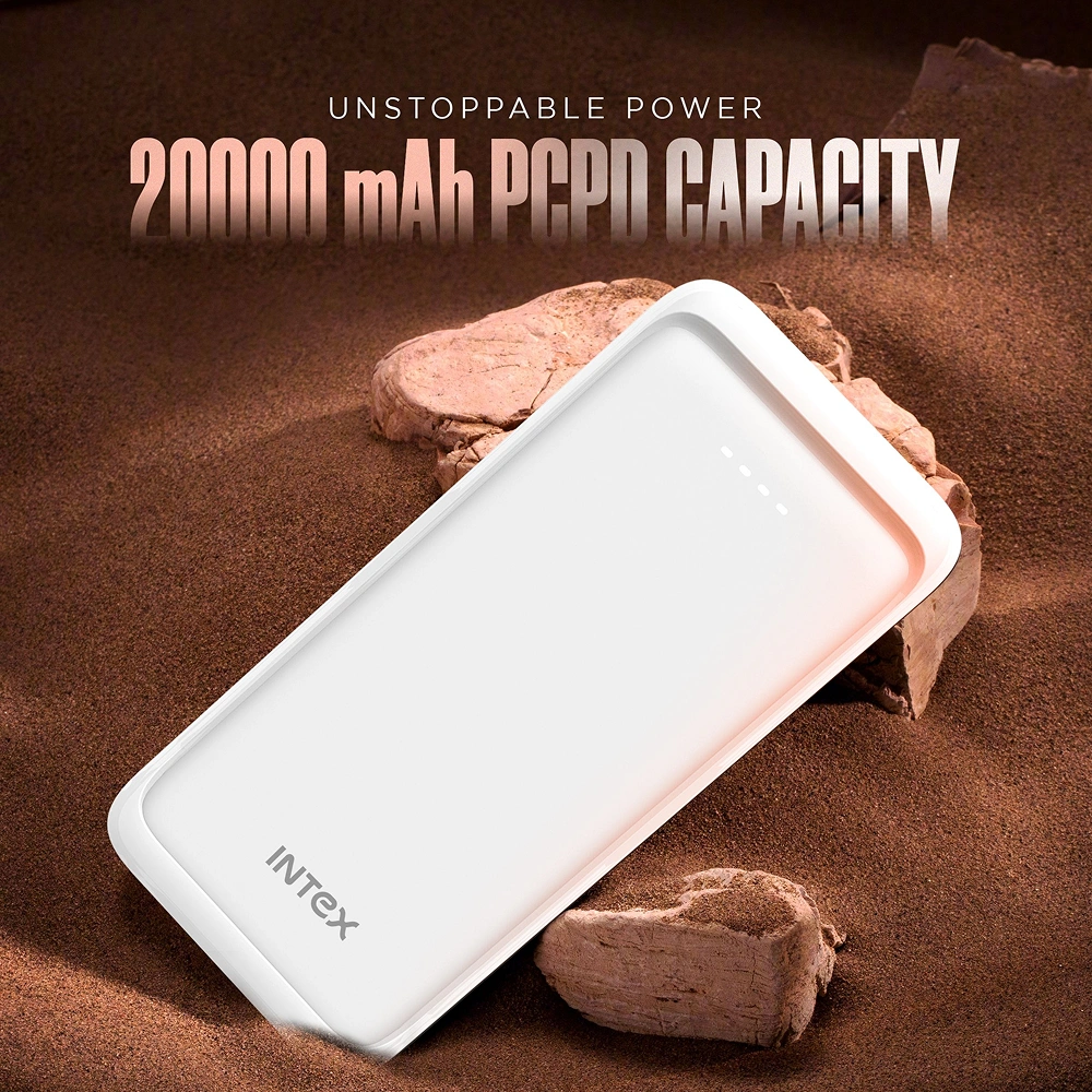 Intex Strong Blaze QC PD 20K Powerbank - White Buy Intex Strong Blaze QC PD 20K Powerbank - White in bulk for Corporate Gifting | Corporate Gyft