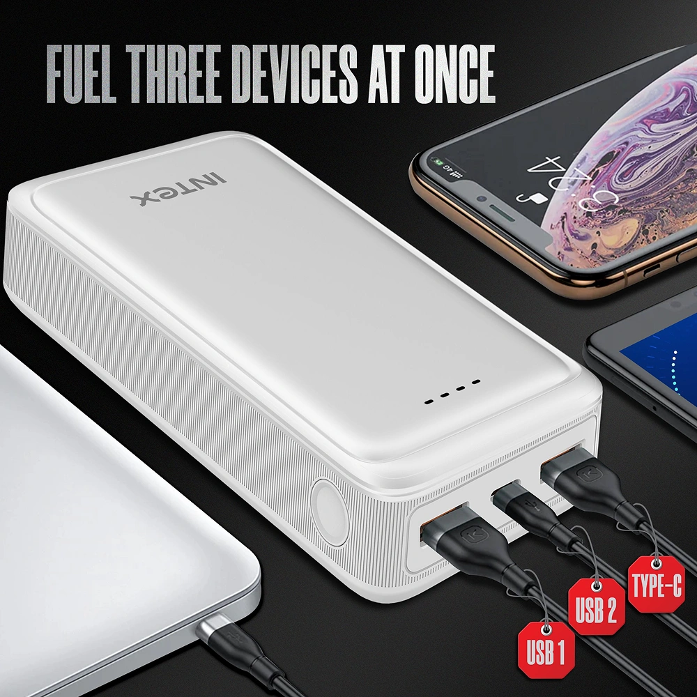 Intex Strong Blaze QC PD 20K Powerbank - White Buy Intex Strong Blaze QC PD 20K Powerbank - White in bulk for Corporate Gifting | Corporate Gyft