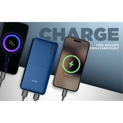 Buy Intex Strong Rhino 10K Power Bank - Navy Blue in bulk for Corporate Gifting | Corporate Gyft