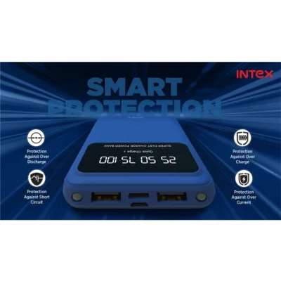 Buy Intex Strong Rhino QC PD 10K Powerbank - Blue in bulk for Corporate Gifting | Corporate Gyft