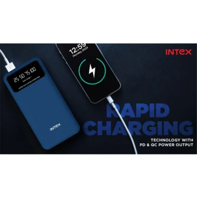 Buy Intex Strong Rhino QC PD 10K Powerbank - Blue in bulk for Corporate Gifting | Corporate Gyft