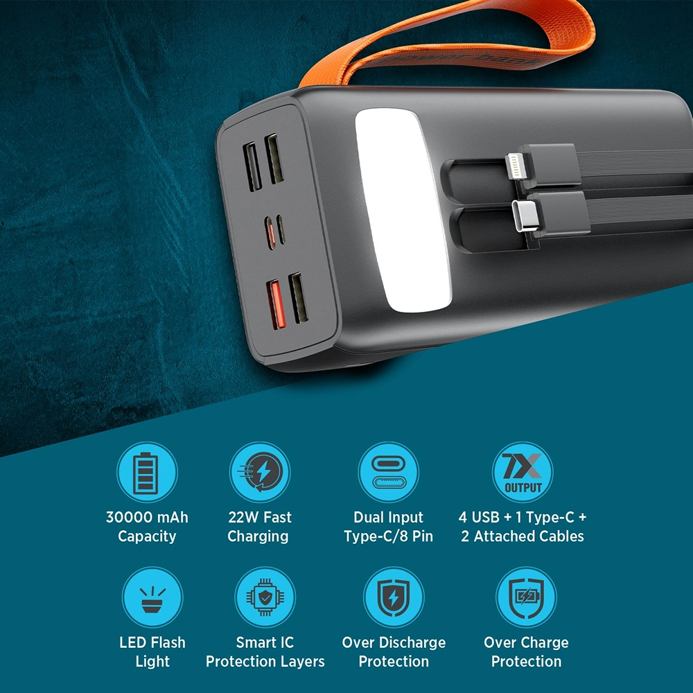 Intex Strong Rhino QC PD 30k Powerbank - Black Buy Intex Strong Rhino QC PD 30k Powerbank - Black in bulk for Corporate Gifting | Corporate Gyft