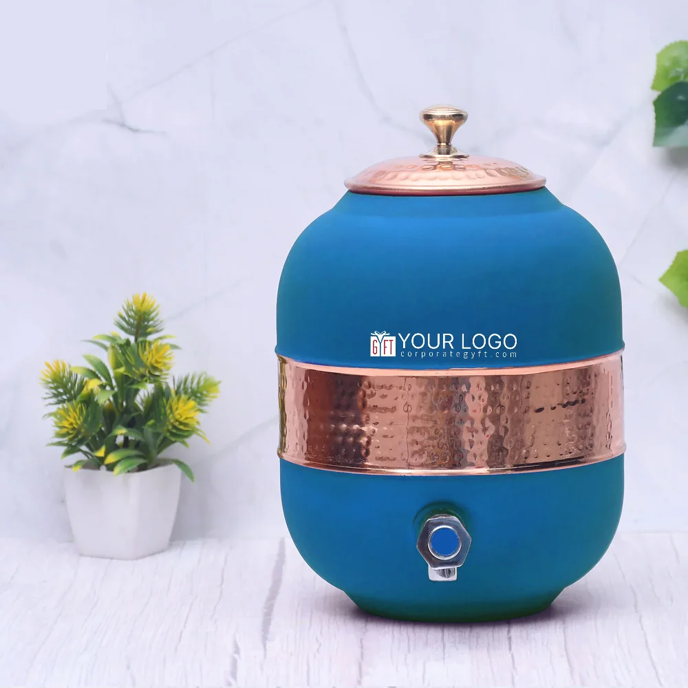 Heritage Regular Matka Blue Dispenser Buy Heritage Regular Matka Blue Dispenser in bulk for Corporate Gifting | Corporate Gyft