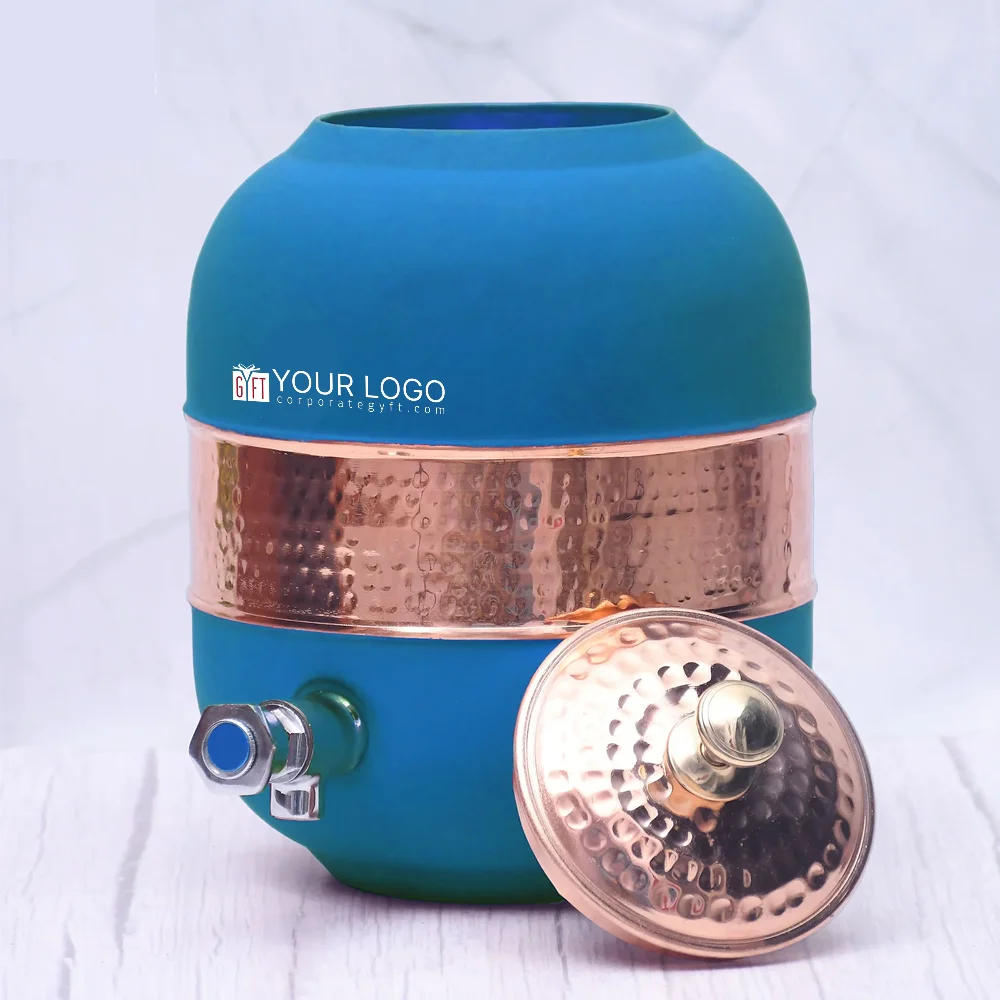 Heritage Regular Matka Blue Dispenser Buy Heritage Regular Matka Blue Dispenser in bulk for Corporate Gifting | Corporate Gyft