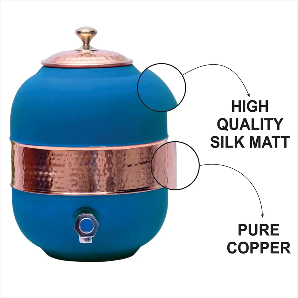 Heritage Regular Matka Blue Dispenser Buy Heritage Regular Matka Blue Dispenser in bulk for Corporate Gifting | Corporate Gyft
