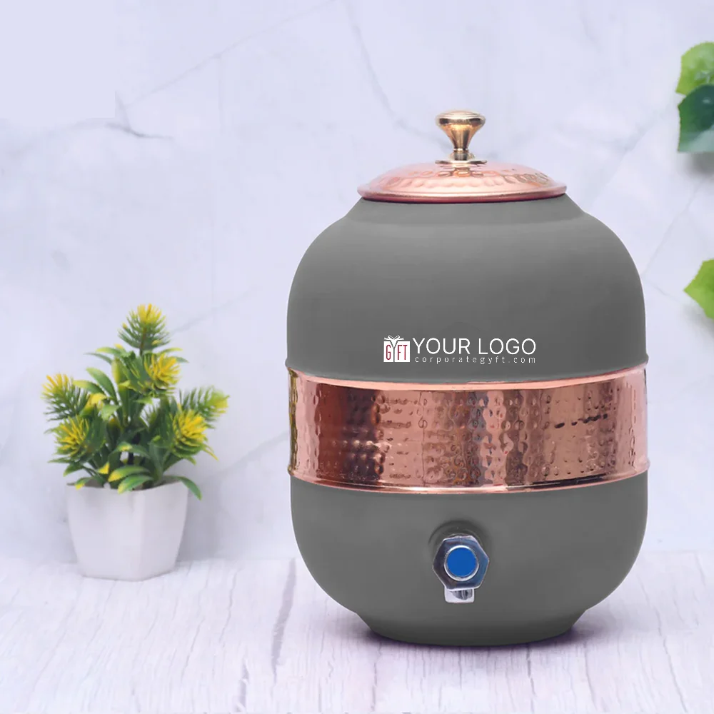 Heritage Regular Matka Grey Dispenser Buy Heritage Regular Matka Grey Dispenser in bulk for Corporate Gifting | Corporate Gyft