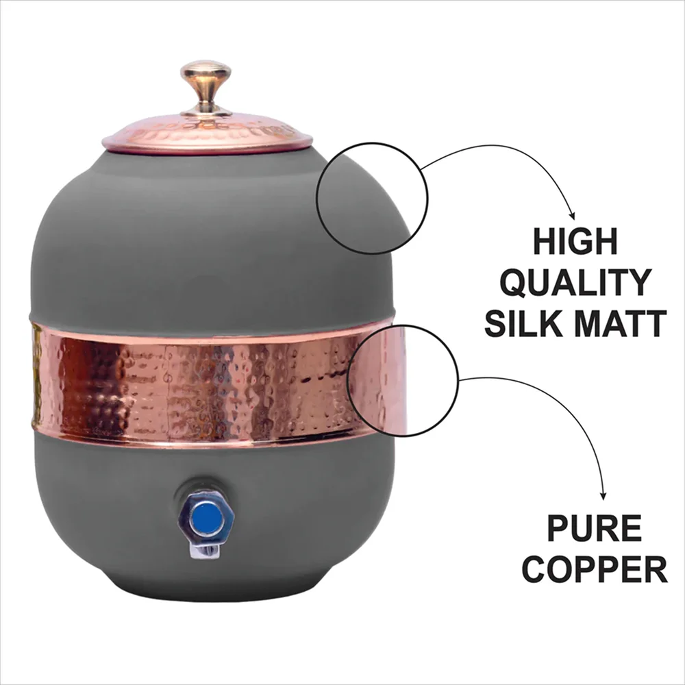 Heritage Regular Matka Grey Dispenser Buy Heritage Regular Matka Grey Dispenser in bulk for Corporate Gifting | Corporate Gyft