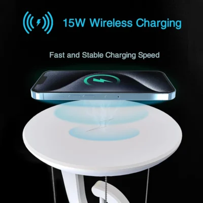 Buy LED Bedside Lamp with Wireless Charger in bulk for Corporate Gifting | Corporate Gyft