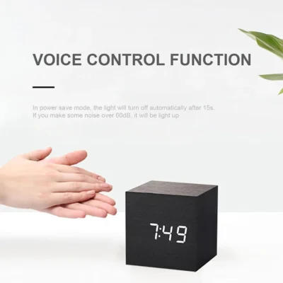 Buy Square LED Digital Wood Clock in bulk for Corporate Gifting | Corporate Gyft