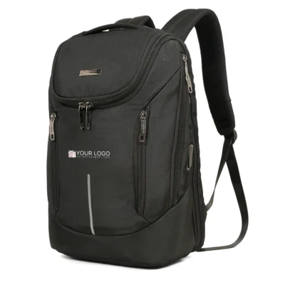 Buy Teakwood Abgar Smart Backpack - Black in bulk for Corporate Gifting | Corporate Gyft