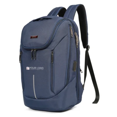 Buy Teakwood Abgar Smart Backpack - Navy Blue in bulk for Corporate Gifting | Corporate Gyft