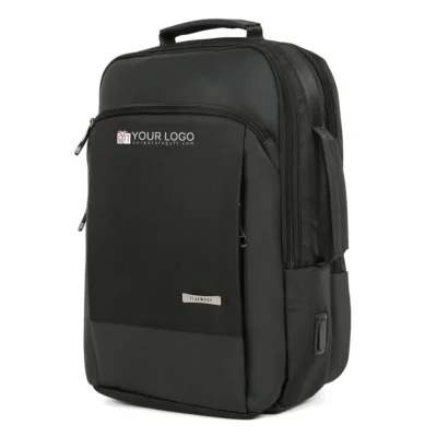 Buy Teakwood Barnim Anti-Theft Backpack - Black in bulk for Corporate Gifting | Corporate Gyft